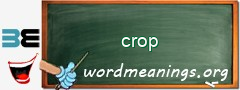 WordMeaning blackboard for crop